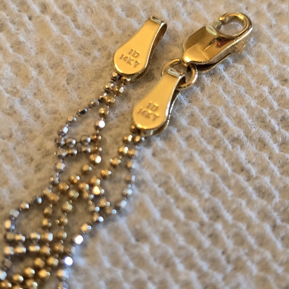 ▪︎ 14k Solid Gold 2tone Beads Necklace ▪︎ - Picture 10 of 10